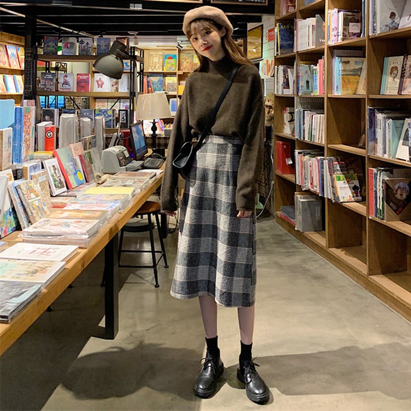 CÓ SẴN [ORDER] Chân váy dạ kẻ dáng bút chì ulzzang GIẢM GIÁ | BigBuy360 - bigbuy360.vn