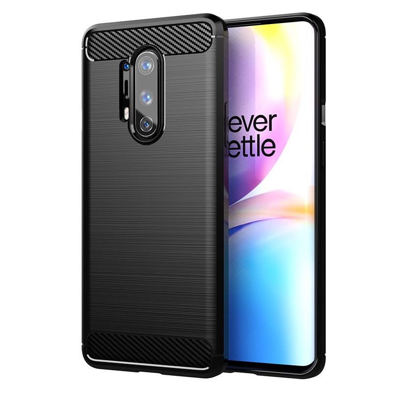 Ốp lưng OnePlus 8 Pro ốp phay xước carbon vân kim cương chống shock, hấp thụ nhiệt cao cấp, chống bám vân tay cực ôm máy