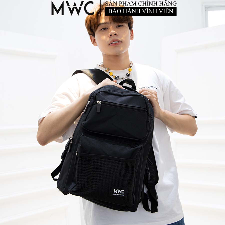Balo MWC 1076 - Balô Nam Nữ Đi Học Đi Chơi, Cặp Đựng Laptop Đồ Dùng Cá Nhân Tiện Ích