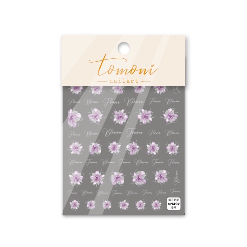 Sticker lụa 5d mẫu hoa dán móng tay nail
