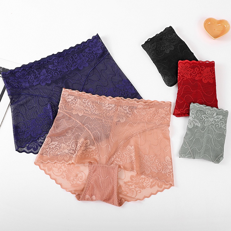 Quần Lót Ren Hoa Lưng Cao Thiết Kế Quyến Rũ Cho Phái Nữ