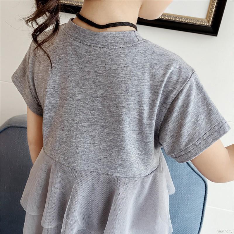 Đầm nhiều lớp tay ngắn phong cách Hàn Quốc cho bé gái