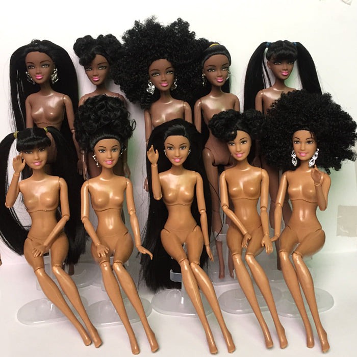 Búp Bê Da Đen Cô Gái Châu Phi 30 cm -   1/6 Barbie Nude Africa Doll