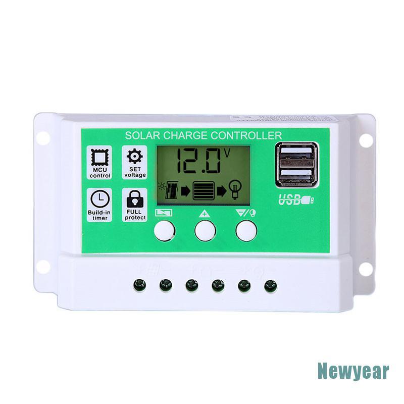 Bộ Điều Khiển Sạc Năng Lượng Mặt Trời Pwm 60a 12v 24v Màn Hình Lcd