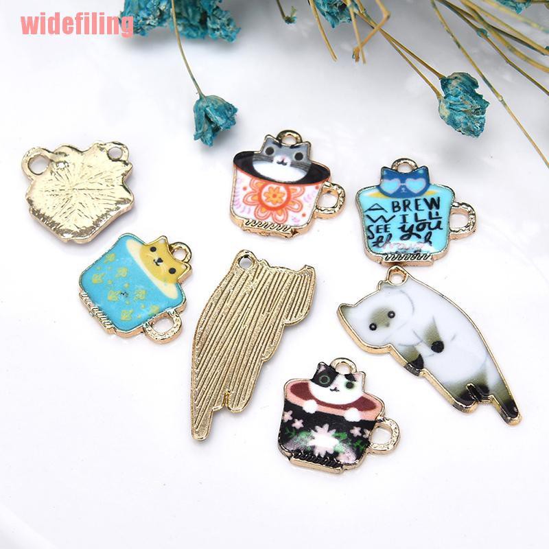 Bộ 10 Tráng Men Hình Mèo Dễ Thương