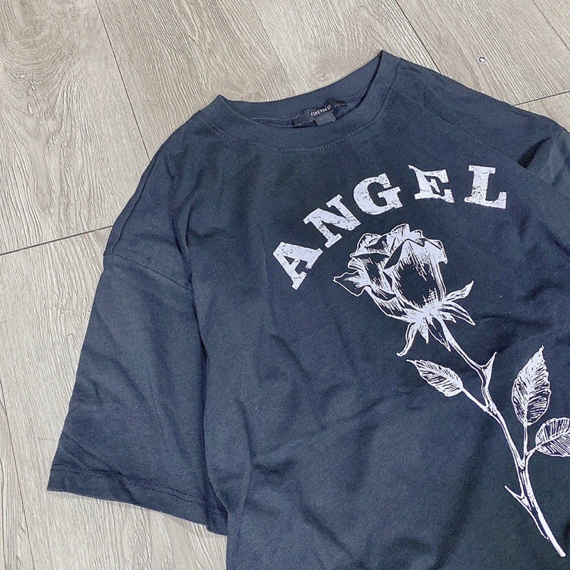 Áo cánh dơi form rộng in bông hồng Angel vnxk