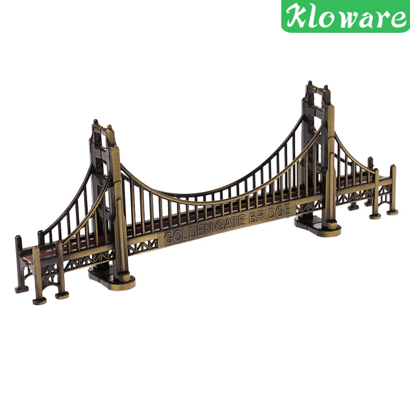Architecture Metal 7&quot; Golden Gate Bridge Model Replica Travel Souvenir Decor