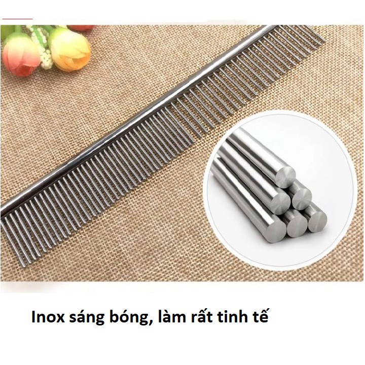 Lược chải lông chó mèo bằng inox cao cấp