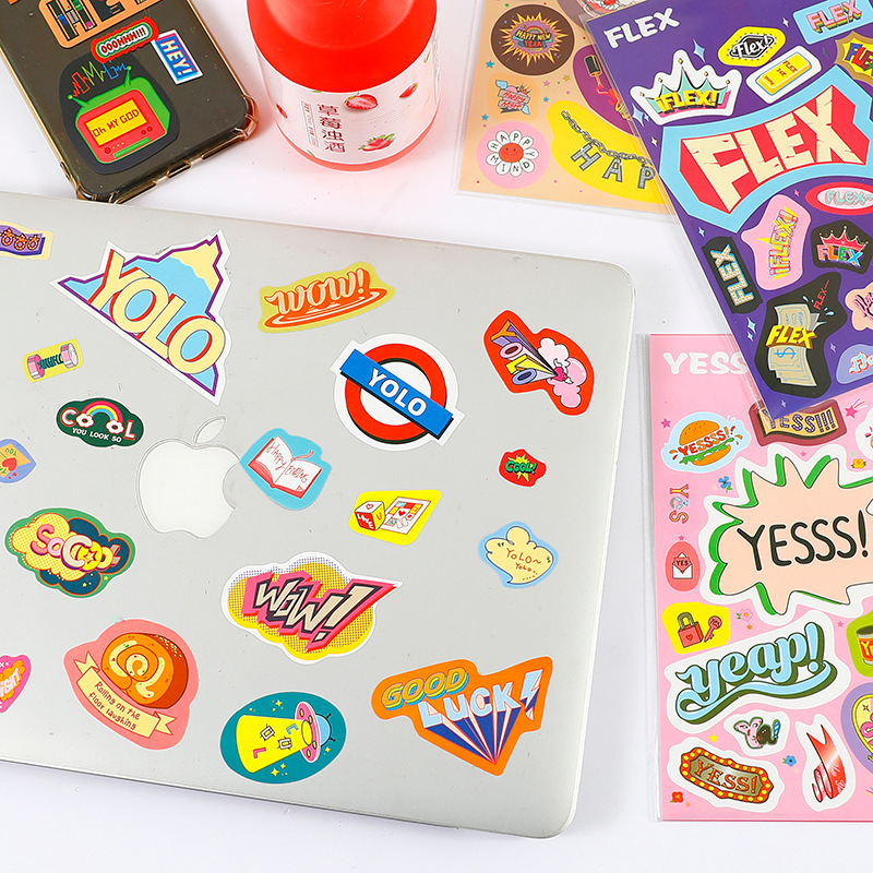 Set 2 tờ nhãn dán trang trí sổ lưu niệm