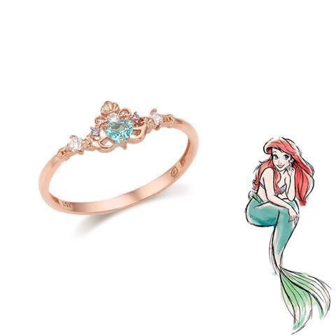 Nhẫn Mạ Bạc 925 Hình Vương Miện Công Chúa Disney Xinh Xắn Cho Nữ