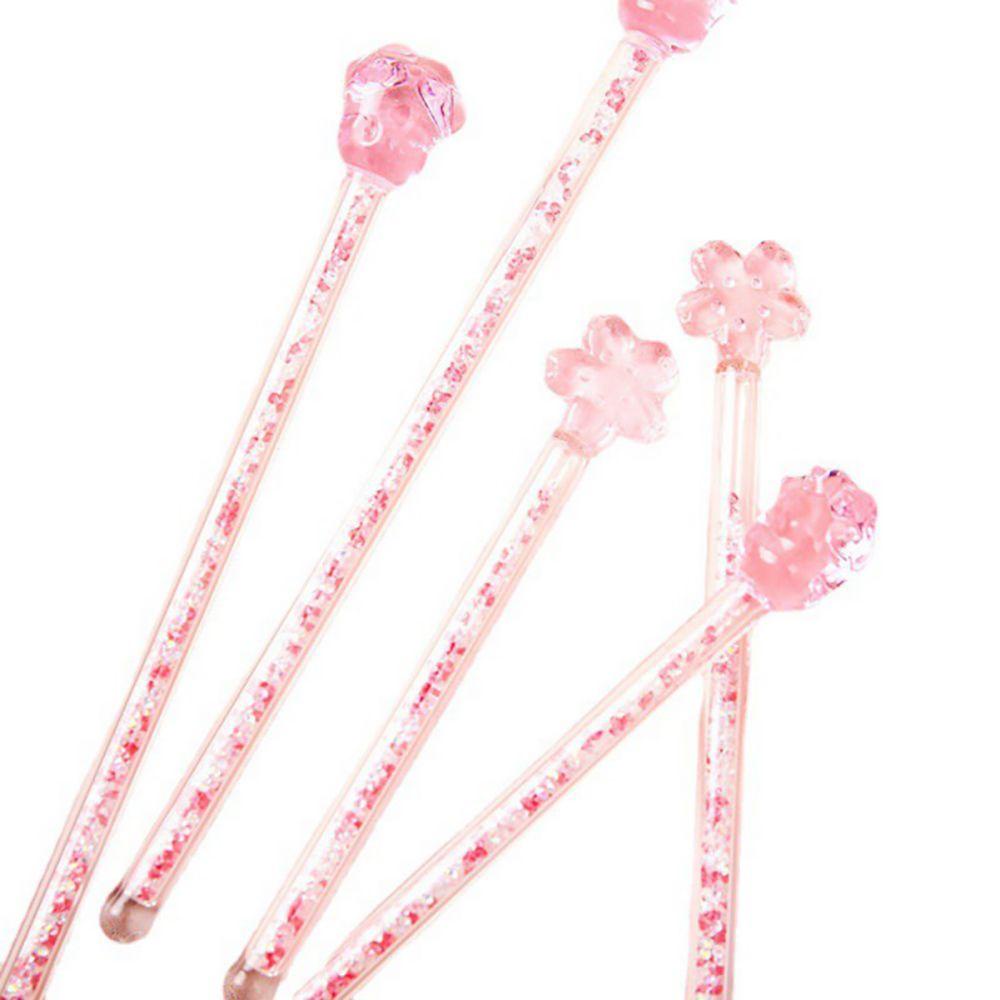 YIYU Muỗng Khuấy Cà Phê Hình Chân Mèo Bằng Thủy Tinh Màu Hồng Dễ Thương