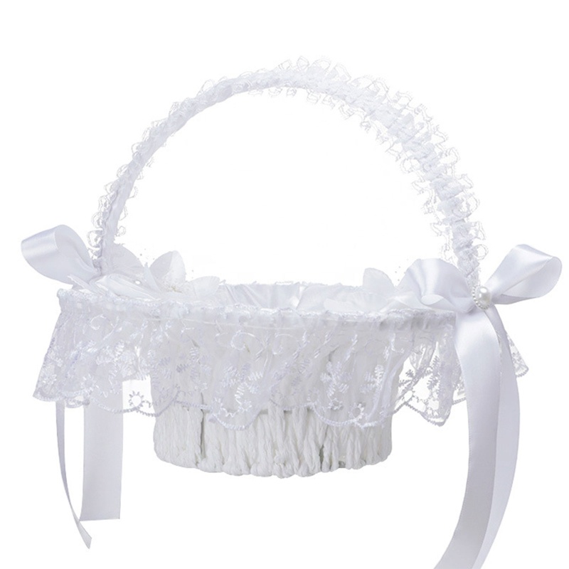 Giỏ Hoa Mộc Mạc Handmade Phong Cách Phương Tây Dùng Để Trang Trí Tiệc Cưới