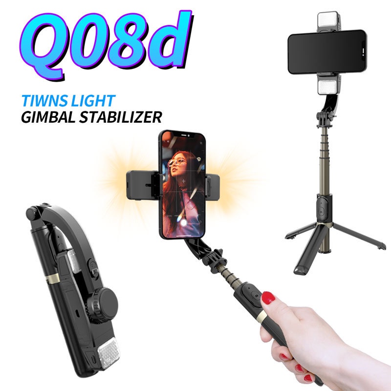 Gậy Selfie Q08 Cầm Tay Kết Nối Bluetooth Kèm Gậy Ba Chân Hỗ Trợ Gậy Selfie Cho Điện Thoại Thông Minh Android Ios