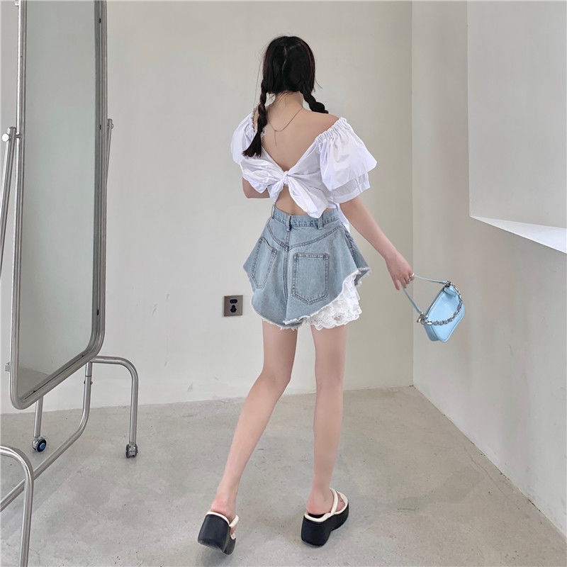 [LININ] Quần Short Denim Dáng Chữ a Rộng Phong Cách Mới Mùa Hè Cho Nữ