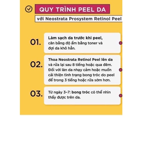 Neostrata Peel Tái Tạo Da, Giảm Nếp Nhăn Ngăn Ngừa Lão Hóa Prosystem Retinol Peel 1.5ml