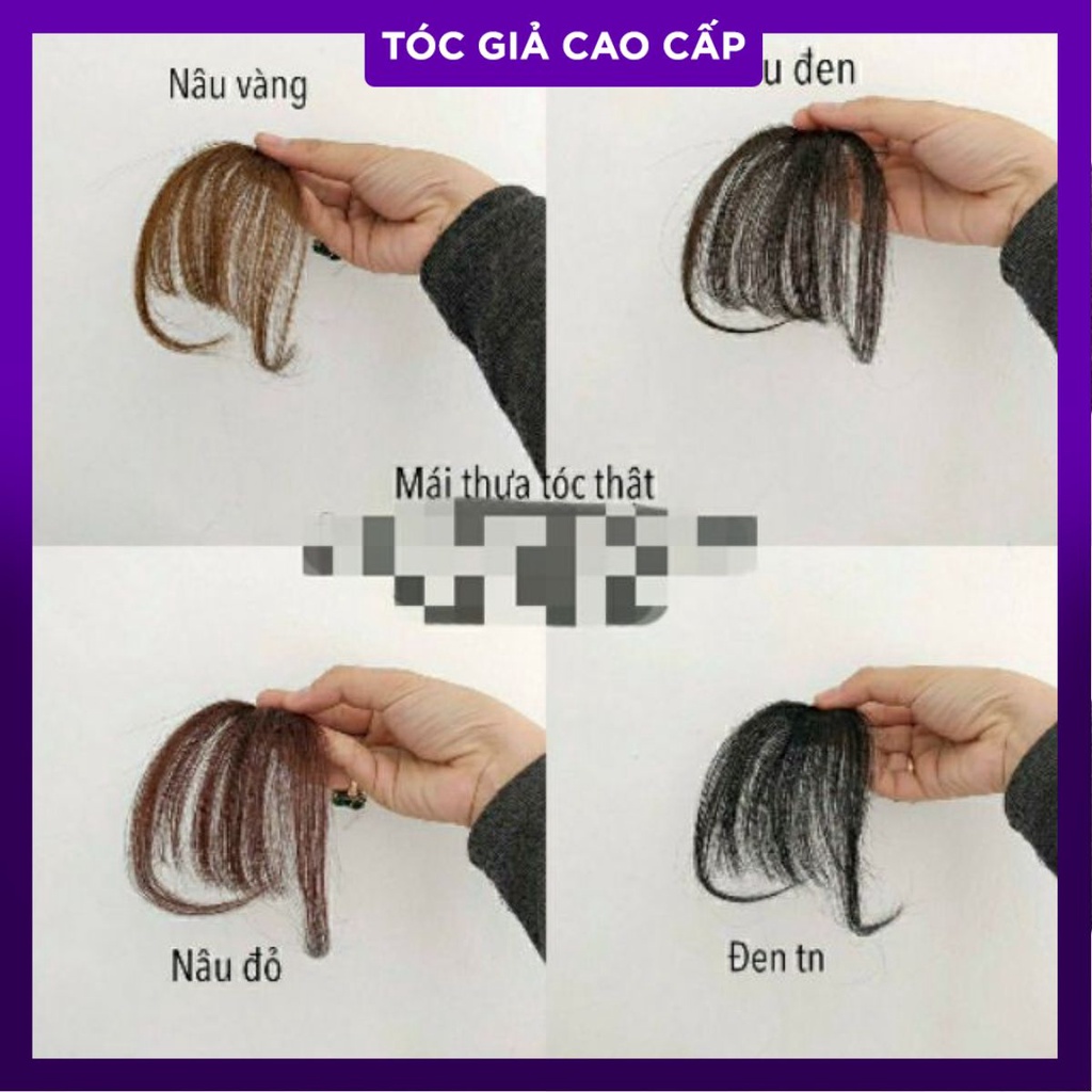 Tóc mái thưa bằng tóc thật