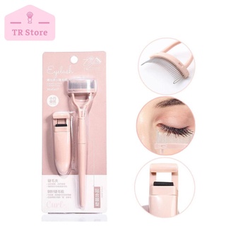 Bộ đôi lược chải tơi mi và bấm mi nhỏ mini Eyelash curler and eyelash comb Malian