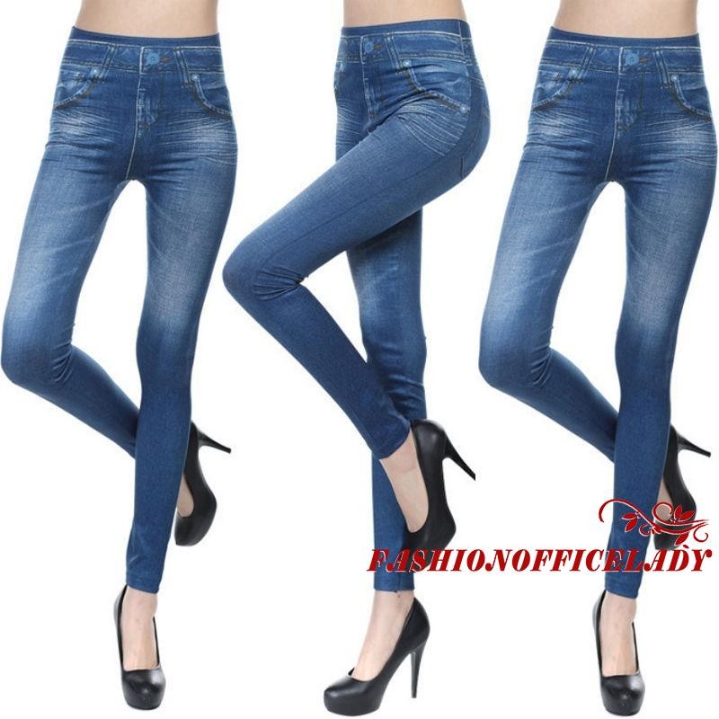 Quần Legging Giả Jean Thời Trang Cho Nữ