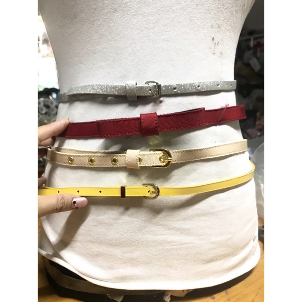 dây lưng, dây nịt, dây eo bản nhỏ 1cm-1,5cm (Shop giao đơn tiền hàng từ 50k)