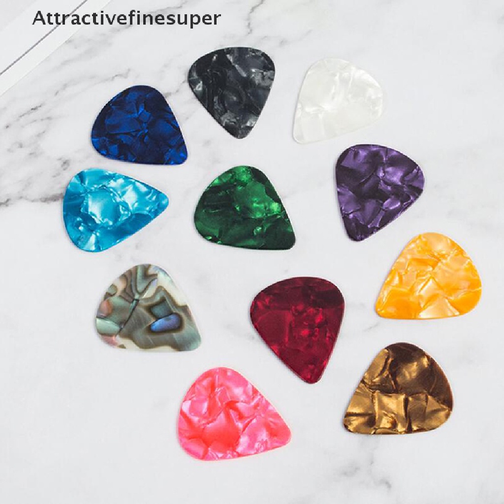 Set 10 Miếng Gảy Đàn Guitar Điện 1 Pickuloid Nhiều Màu Sắc