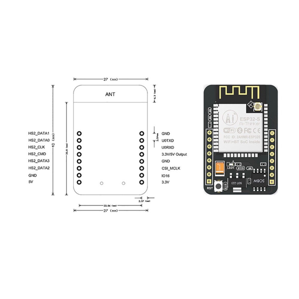 【READY STOCK】Mô Đun Wifi Esp32-Cam Wifi Esp32 Esp32 Cam Esp32-S 5v Kèm Mô Đun Ov2640 2mp | BigBuy360 - bigbuy360.vn