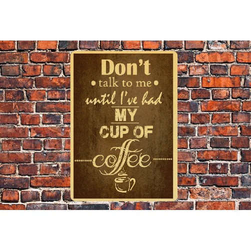 Tranh Thiếc ~A4 "Quán Coffee,Cafe" V5