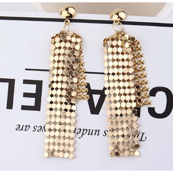 Khuyên tai dệt kim các tứ giác nhỏ sang trọng Xk24