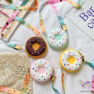 Túi Đeo Chéo Hình Bánh Donut Dễ Thương Dành Cho Bé Gái