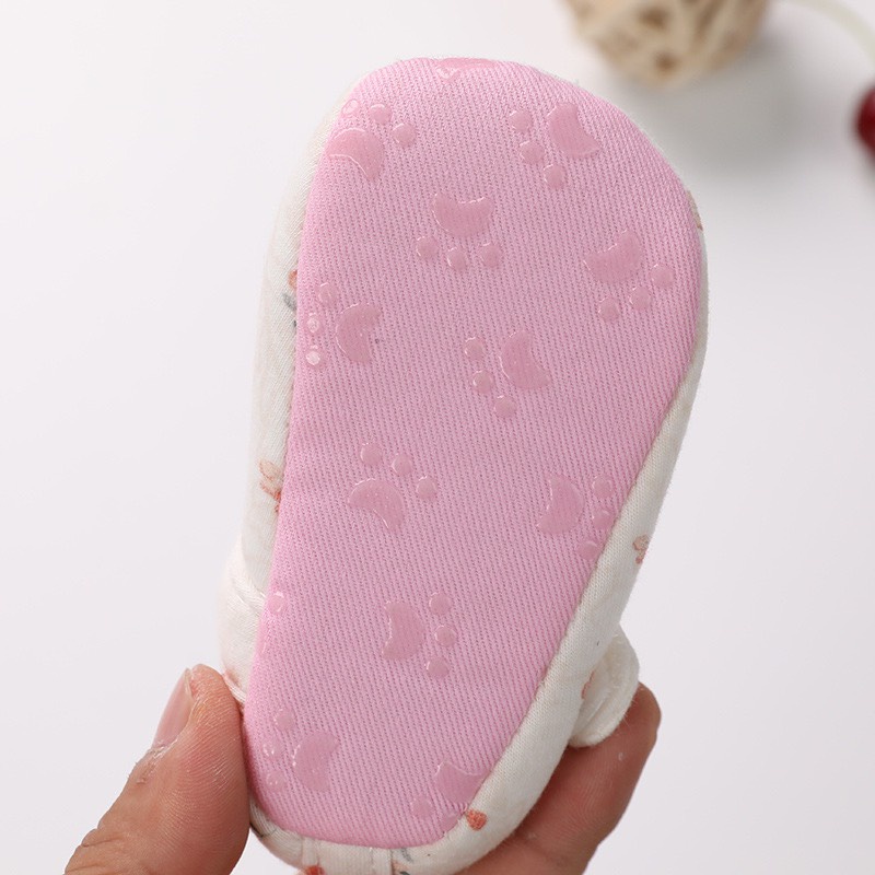 Giày Đế Vải Hoa Nhí Êm Chân, Chống Trượt Cho Bé Gái Từ Sơ Sinh Tới 1 Tuổi