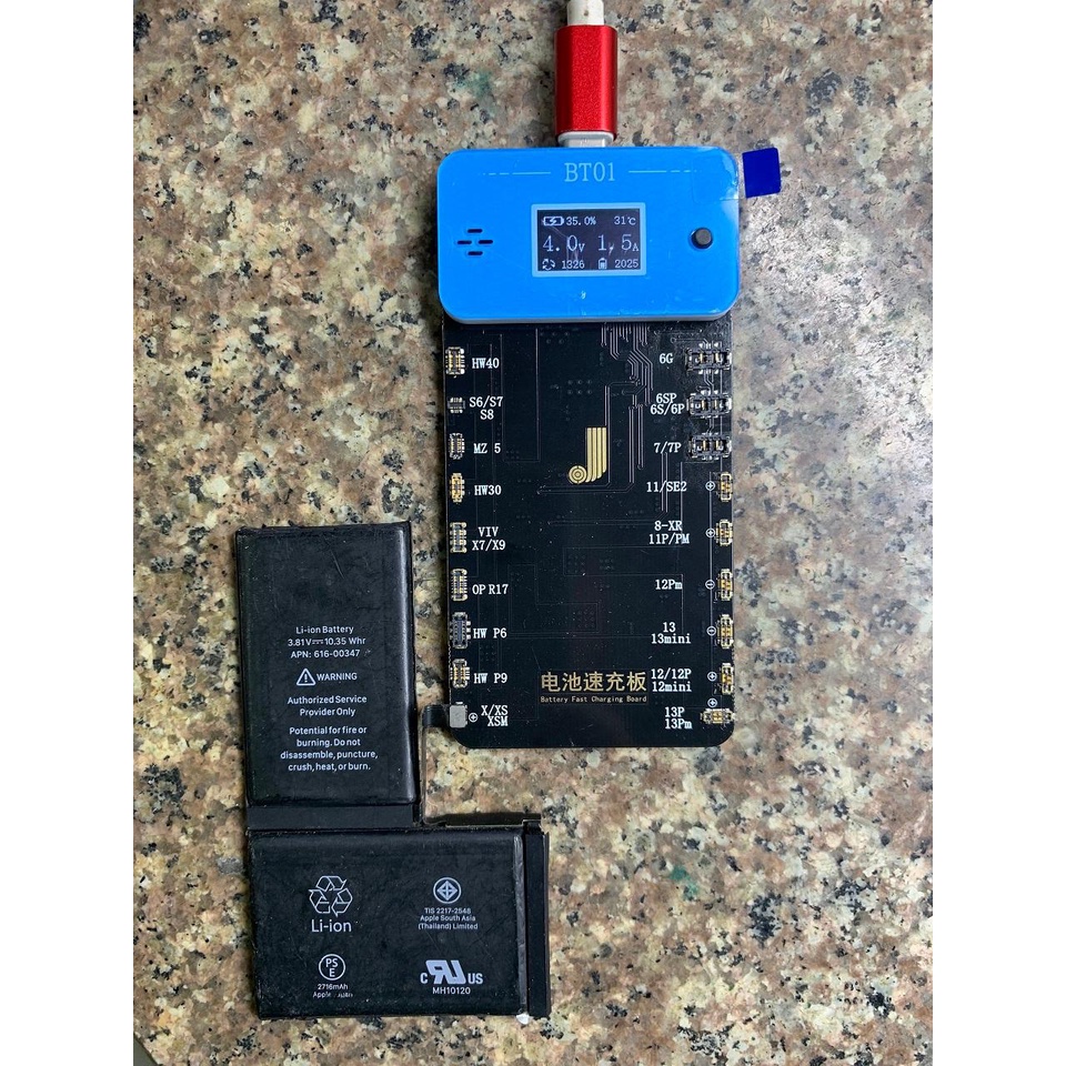 ĐẾ SẠC NHANH - KÍCH PIN IPHON / ANDROID JCID BT01