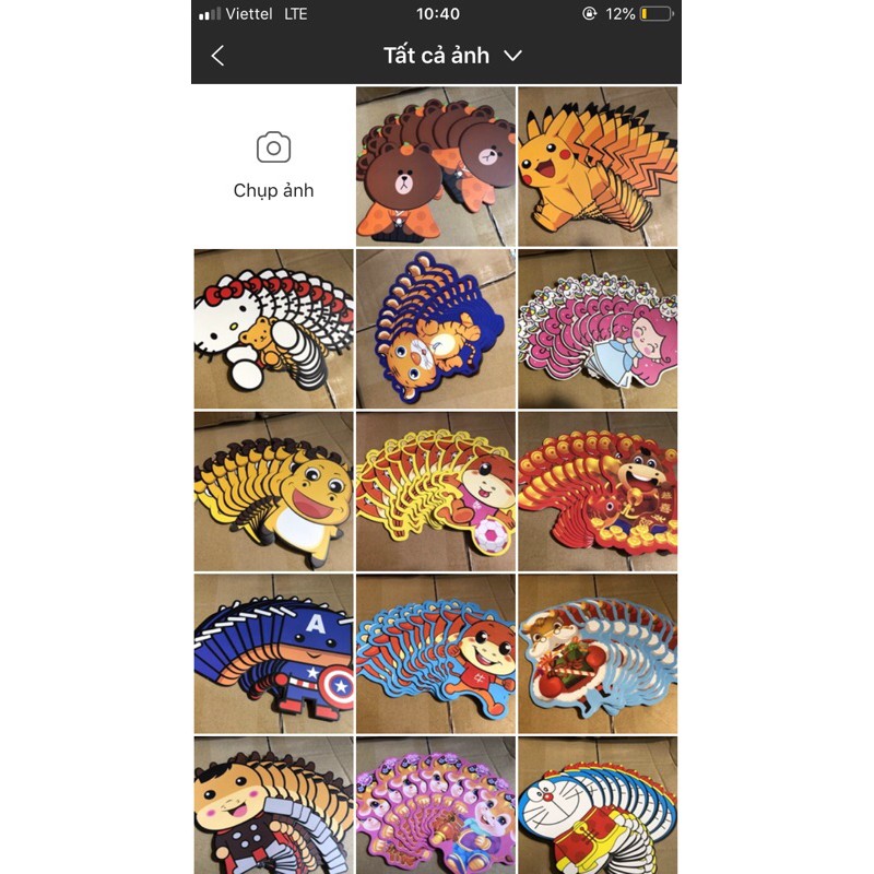 set 10 bao lì xì hình thú dễ thương