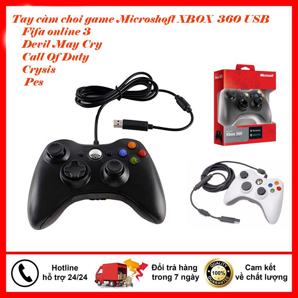 Tay cầm chơi game PC XBOX 360 V3 - Hàng chính hãng Micosoft - Chuyên game PC , Laptop ...