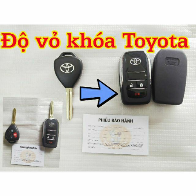 Vỏ Chìa khoá Độ Gập xe Toyota Vios,Innova, Yaris, Cảnh, Fortuner...