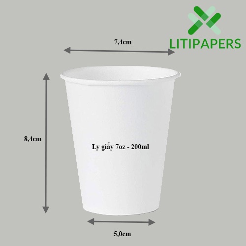 50 Ly Giấy loại trắng trơn với đủ size dùng để bán cafe