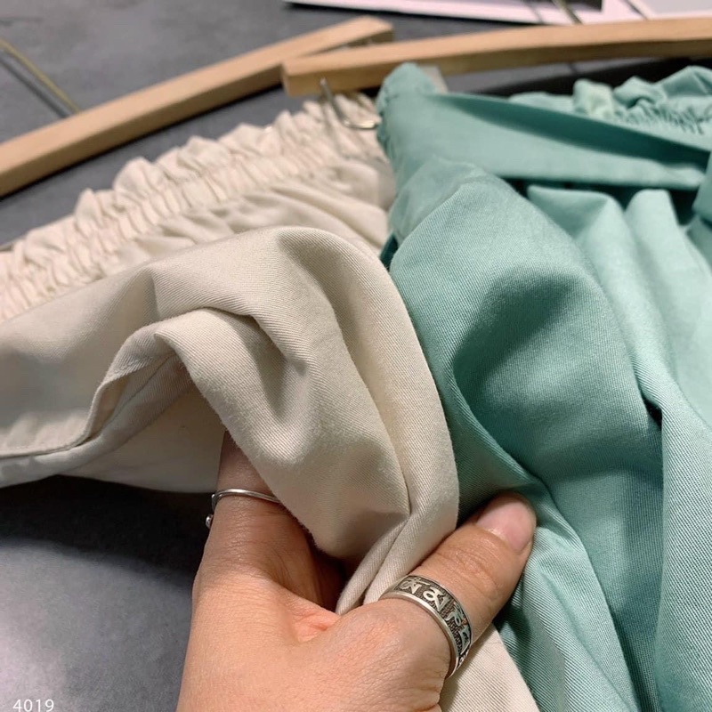 Quần short thắt nơ lưng cao siêu mát