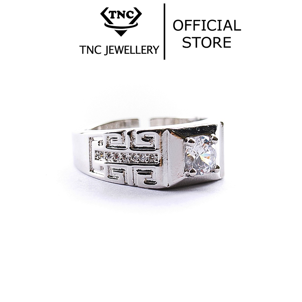 Nhẫn Nam Đá Tròn xi bạc 925 Cao Cấp TNC JEWELLERY