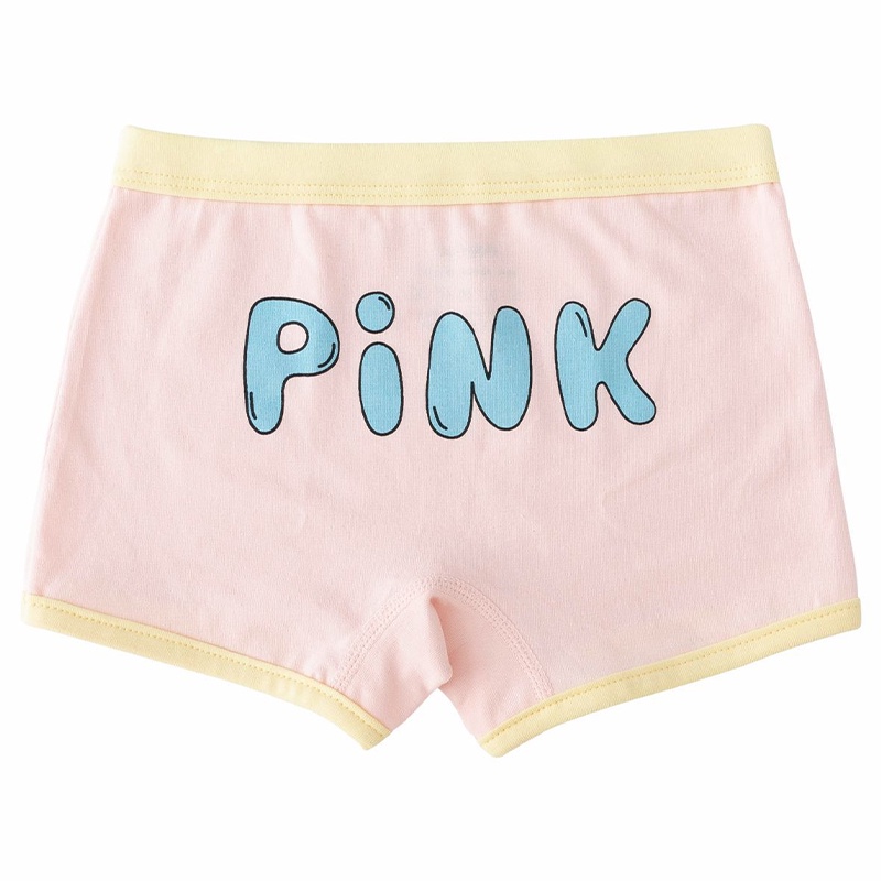 [THOMAS KIDS] 5 cái 3-12 tuổi Đồ lót Boxer trẻ em Bông tinh khiết Tiếng Anh Mẫu bảng chữ cái Quần lót Boxer cho Bé gái Bé trai