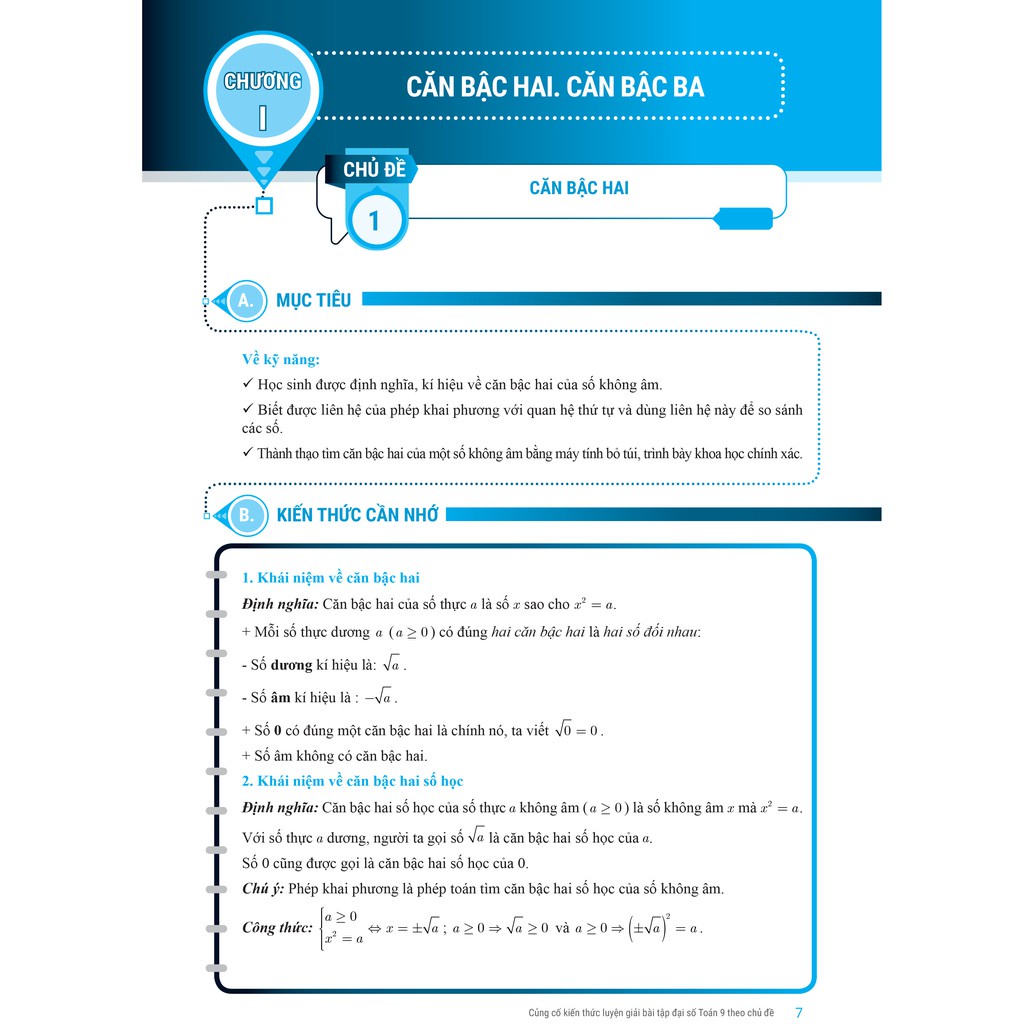 Sách Củng cố kiến thức luyện giải bài tập Đại số Toán 9 (theo chủ đề)