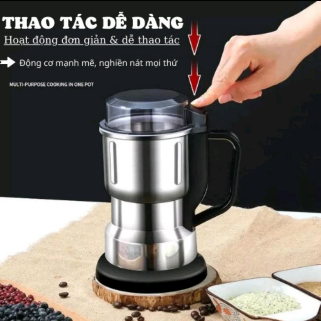 Máy Xay Hạt Khô ,Xay Bột , Gia Vị Cà Phê Đa Năng Siêu Mịn Công Suất 300W , 6 Lưỡi Dao Đa Năng