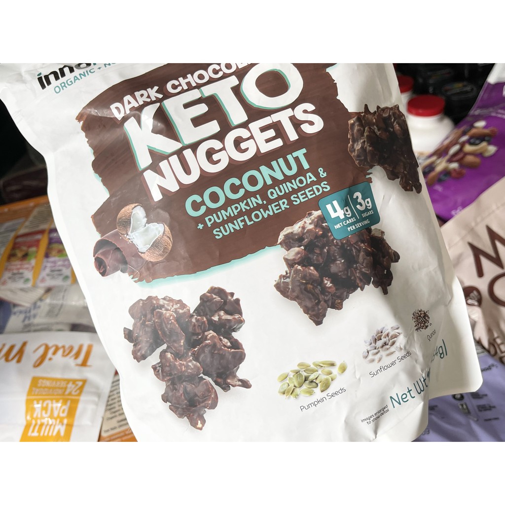DARK CHOCOLATE KETO NUGGETS COCONUT DÀNH CHO NGƯỜI ĂN KIÊNG 454GR