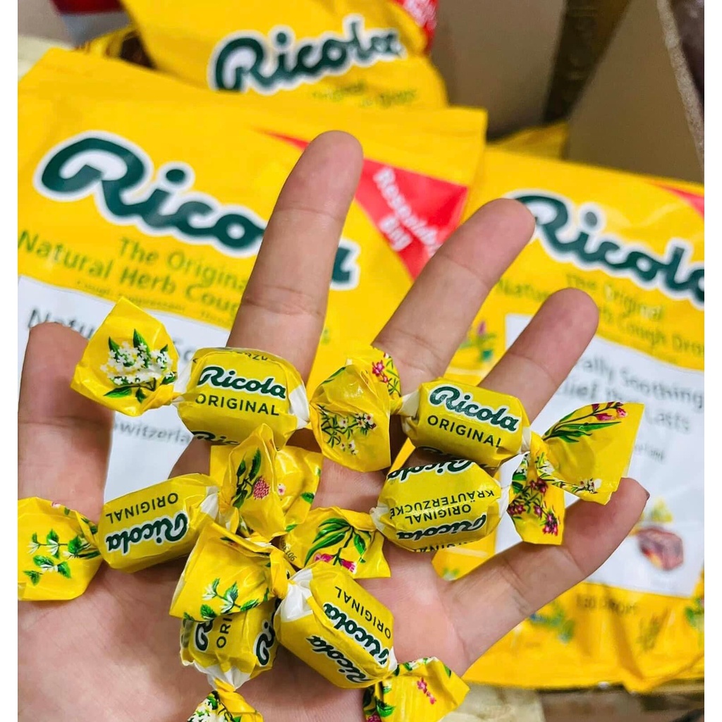 Kẹo RICOLA LEMONMINT ngậm ho không đường 105 viên