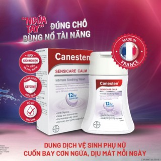 Dung dịch vệ sinh phụ nữ Canesten Sensicare Calm 100ml - Pháp - tặng quà lactacyd/intima/betadine/inner/Canesten/ziaja