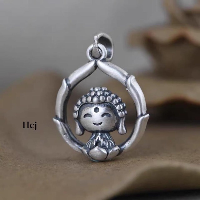 DÂY CHUYỀN BẠC MẶT CHÚ TIỂU XI ĐEN CAO CẤP