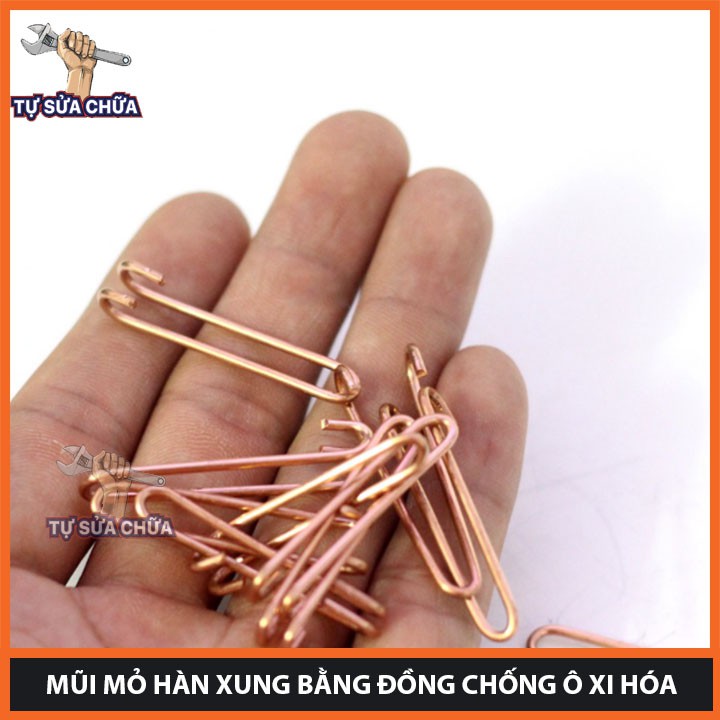 Combo 50 mũi mỏ hàn xung chuyên dụng bằng đồng, dẫn nhiệt nhanh có khả năng chống ô xi hóa cao, HÀNG LOẠI XỊN