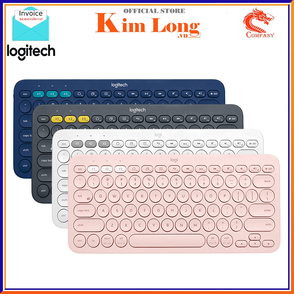 Bàn phím Logitech K380 không dây-Kết nối cùng lúc 3 thiết bị