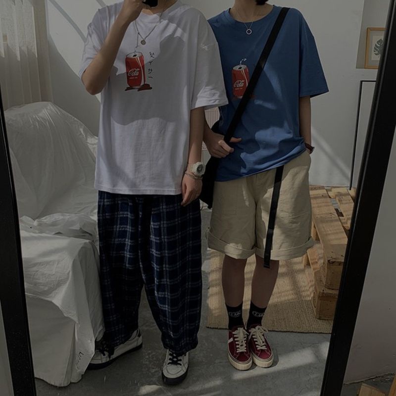 Áo thun tay lỡ unisex lon nước coca