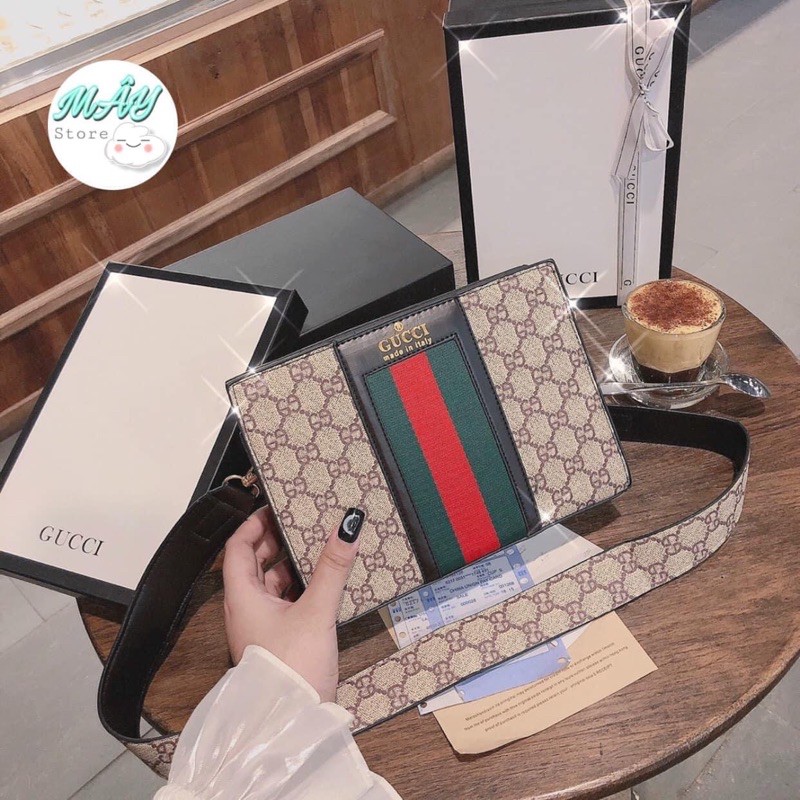 [PREESHIP XẢ KHO]♥️Túi Clutch GG Cầm Tay Nam Nữ FULL BOX Thời Trang Hot 2021 - MORISTORE