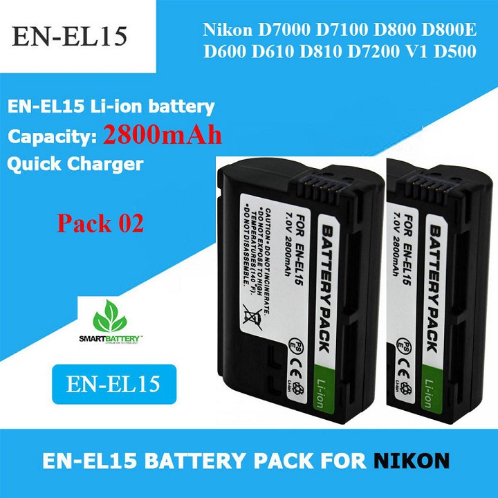 Pin Dành Cho Máy Ảnh Nikon EN-EL15 2800mAh