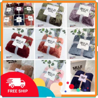 Chăn Lông Tuyết Muji Siêu Mềm Mịn, Chăn Lông Cao Cấp Xuất Nhật