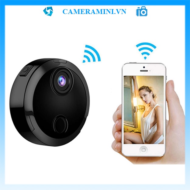 Camera wifi an ninh HDQ15 kết nối từ xa qua điện thoại, có hồng ngoại quay đêm, có pin, không dây, có qrcode đằng sau